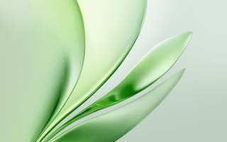 Картинка Гладкий, Зеленый абстрактный, 5K, Современный