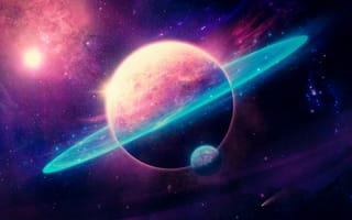 Картинка Космический, Туманность, Эфирный, Комета, Луна