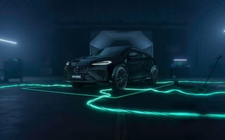 Картинка Brabus 900 Superblack, Lamborghini Urus SE, Чёрные машины, Неоновые огни, Тёмная эстетика, Футуристический, 2026, 5K, AI