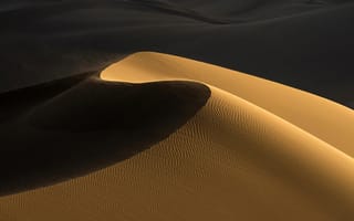 Картинка Золотой час, Пустыня, 8K, Свет, Рябь, 5K, Пейзаж, Текстура