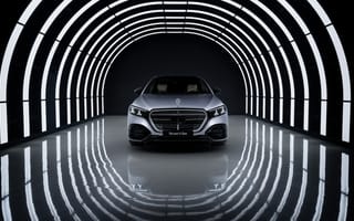 Картинка Mercedes-Benz S 580 e 4MATIC, 2026, 5K, Темный, Светодиодное освещение