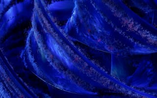 Картинка Абстрактное искусство, Глубокий синий, Синий абстрактный, Вихри, Дизайн Microsoft, Органический, 3D Рендер, Футуристический, AI