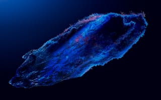 Картинка Синий абстрактный, Органический, Глубокое море, Глубокий космос, Космический, Дизайн Microsoft, Темно-синий, Эфирный