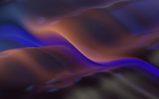 Картинка Фиолетовый, Спектр, Атмосфера, Дизайн Microsoft, Шелк, Волны, 5K, Жидкая абстракция, 3D Рендер, AI