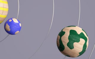 Картинка Минимализм, Планеты, Орбитальное кольцо, Дизайн Microsoft, Дерево, Солнечная система