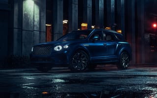 Картинка 2026, 5K, Ночь, Городской, Bentley Bentayga EWB