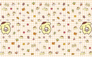 Картинка Понпомпурин, 8K, 5K, Иллюстрация, Милый мультфильм, Санрио