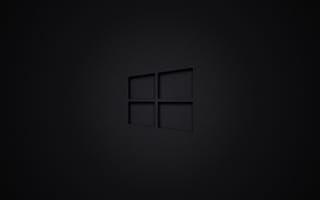 Картинка Windows 10, Темная тема, Темный, Логотип Windows, AI