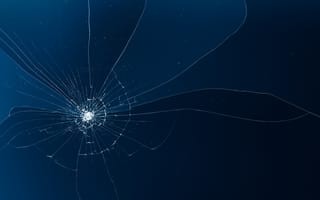 Картинка Разбитое стекло, Синий, 5K, Сломанный экран