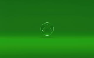 Картинка Логотип Xbox, Стеклянный, 5K, Зеленый, Минималистичный