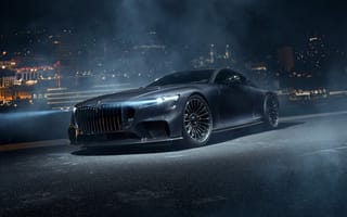 Картинка Брабус Бодо, 8K, 5K, Ночь, Городской пейзаж, Гран-турер, Гиперкаары, Люксовые автомобили, AI