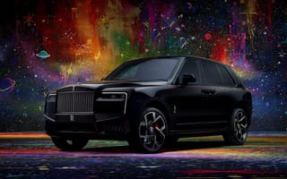 Картинка Rolls-Royce Cullinan Black Badge, 2026, 5K, Чёрные машины, 8K, Яркие, AI