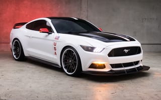 Картинка 5K, Спортивные автомобили, Белые автомобили, Ford Mustang
