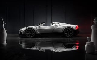 Картинка Bugatti W16 Mistral Blanc Éternel, Темный, Уникальные автомобили, AI