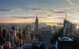 Картинка New york, manhattan, empire state building, нью-йорк