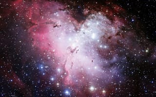 Картинка орел, телескоп, Туманность, m16, хаббл, звезды, ngc 6611