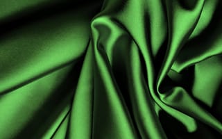 Картинка шелк, зеленый, складки, Сатин, ткань