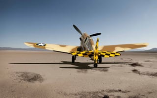 Картинка самолёт, Desert p-40, авиация