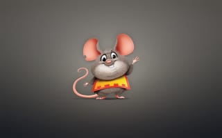 Картинка mouse, грызун, минимализм, животное, пухлая, Мышь