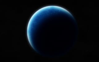Картинка blue, shadows, Sci fi, black, planet