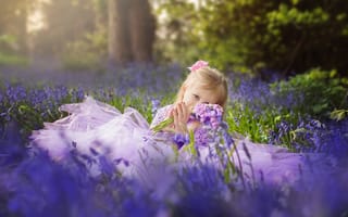 Картинка Tanya Dan, цветы, природа, платье, девочка, ребёнок, весна