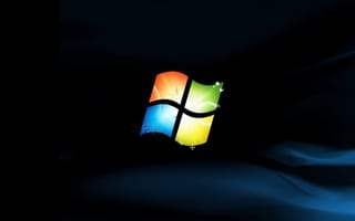 Картинка темный, логотип, Microsoft