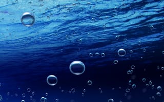Картинка Минимализм, под водой, океан, underwater, капли, вода, капля, красивые, море