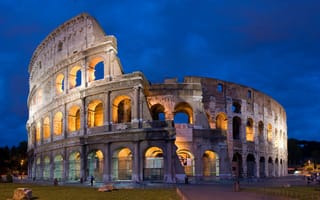 Картинка Colosseum, rome, рим, небо, италия, колизей, вечер
