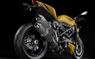 Картинка Ducati Streetfighter 848, спортбайк, мотоцикл, Дукати, стритфайтер, золото, мото