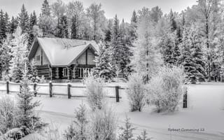 Картинка Зима, дом