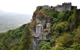 Картинка норман castello di venere видом xix века torretta, эриче в сицилии