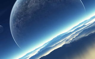 Картинка Планета, небо, Космическое пространство, Атмосфера земли, Земля, Астрономический объект, Облако