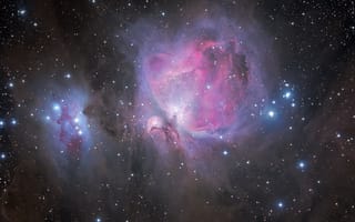 Картинка Галактика, туманность, Астрономический объект, Атмосфера, Вселенная, Космическое пространство, Messier 42, Орион