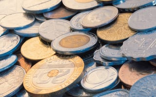 Картинка Синий, круг, Деньги, монета, денежные средства, валюта, Копейка, задний план