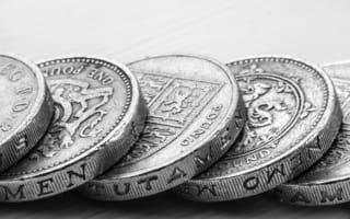 Картинка Макросы, Bw, Великобритания, черное и белое, М250, Raynox, Фунт, Британский, Стерлинг, Деньги, Монеты, монохромный, валюта