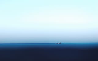 Картинка океан, Синий, минимализм, haaalif, Лазурный, kokko, Градиент, небо, лодка, D40, исследовал, haaalifatoll, hakela, море, moothefish, Мальдивы, Dhoni, Никодиски, holhuashi