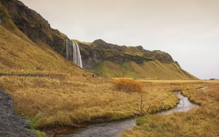 Картинка путешествовать, Отпуск, природа, Путешествия, Исландия, Seljalandsfoss, водопад, Водораздел, Горы, пейзаж