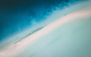 Картинка Мальдивы, Тропический, Пляжный, с высоты птичьего полета, Остров