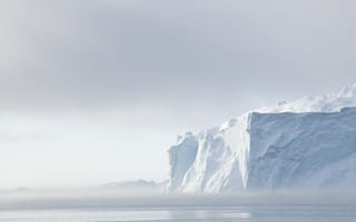 Картинка море, айсберг, лёд, снег, океан, гренландия