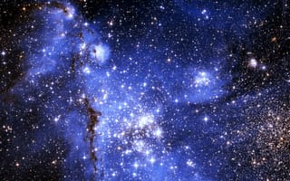 Картинка Галактика, Светиться, пространство, туманность, Звезды, НЛО, небо, Вселенная