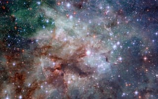 Картинка Галактика, пространство, Звезды, Тарантул, небо, туманность, Вселенная, НЛО