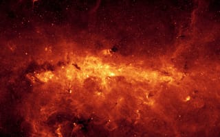 Картинка Галактика, Млечный Путь, Звезды, Космический телескоп Спитцера