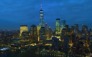 Картинка Нью-Йорк, Спортивное снаряжение, 8 КБ, море, здание, Skyscape, небоскреб