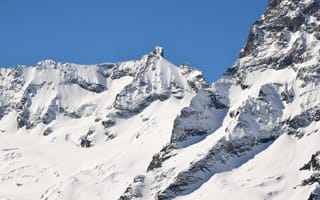 Картинка Горы, Зима, чистое небо