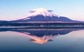 Картинка Гора Фудзи, озеро, Япония, Цены расширенных лицензий