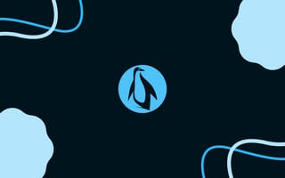 Картинка GNU, Unix, Unixporn, Arch Linux, Синий, Ubuntu, светло-синий, Пингвин, Стиль материала, минимализм, темно, Смокинг, Tux penguin mascot, Минимальный материал, windows 11, Linux Mint, Голубоватый, Темный, Свод