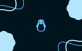 Картинка GNU, Unix, Минимальный материал, Свод, Голубоватый, темно, Смокинг, минимализм, Unixporn, Tux penguin mascot, Пингвин, Синий, Arch Linux, Стиль материала, windows 11, Linux Mint, светло-синий, Ubuntu, Темный
