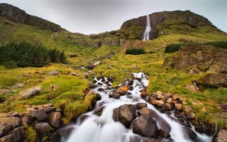 Картинка Исландия, природа, водопад