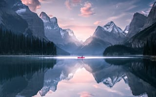 Картинка природа, пейзаж, Горы, озеро, Цены расширенных лицензий, лес, небо, Канада