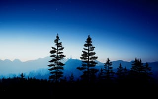 Картинка Far Cry 5, Пересматривать, Рассвет, Дикая местность, ночное небо, Звездный